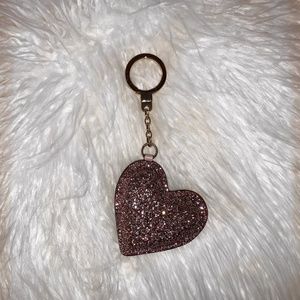 kate spade | glitter heart keychain